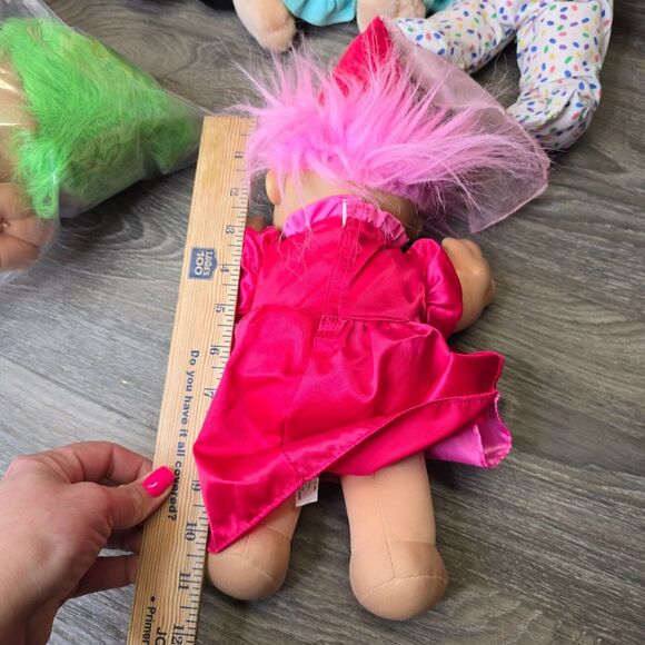 Troll Dolls Lot 5 XL 15 in 10 in Plush Russ Treasure Troll Mixed Lot Kidz READ - Picture 16 of 16